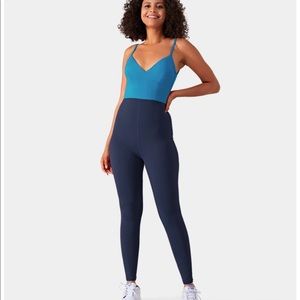 High Rise Color-Block 7/8 Jumpsuit